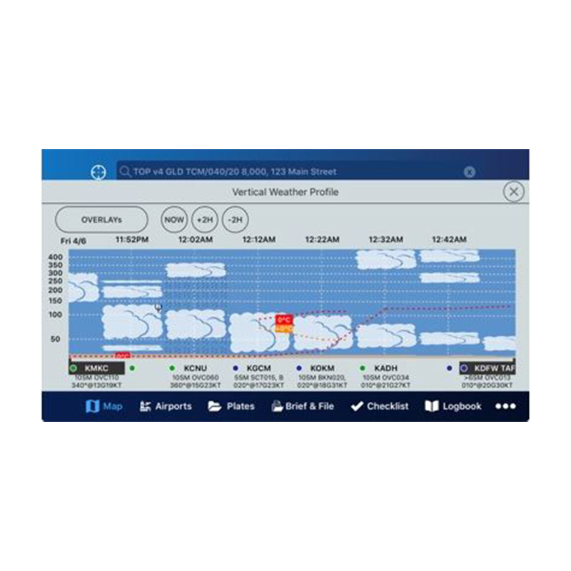 In app image of Aerovie Electronic Flight Bag application